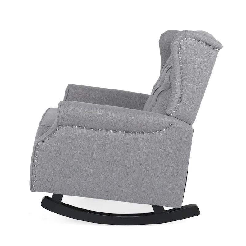 Fauteuil à bascule à oreilles capitonné en tissu Dobles de Christopher Knight Home