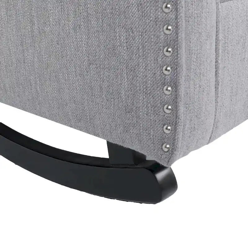 Fauteuil à bascule à oreilles capitonné en tissu Dobles de Christopher Knight Home