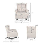 Fauteuil à bascule à oreilles capitonné en tissu Dobles de Christopher Knight Home