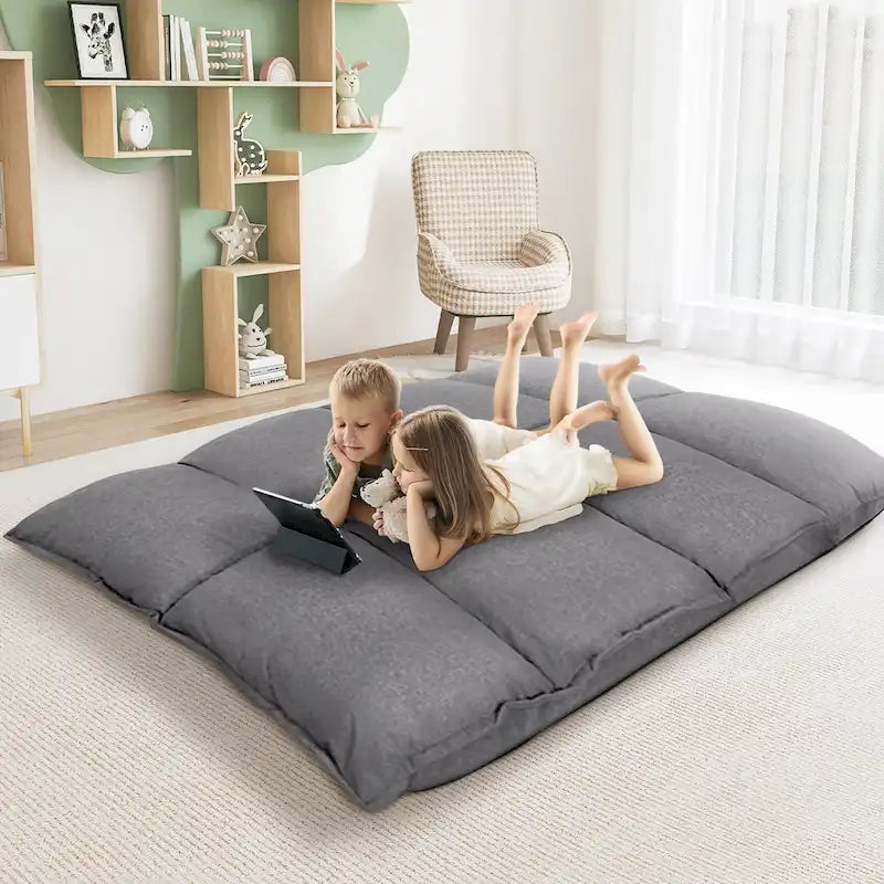 Canapé-lit moderne et confortable, ensemble futon mignon et réglable.