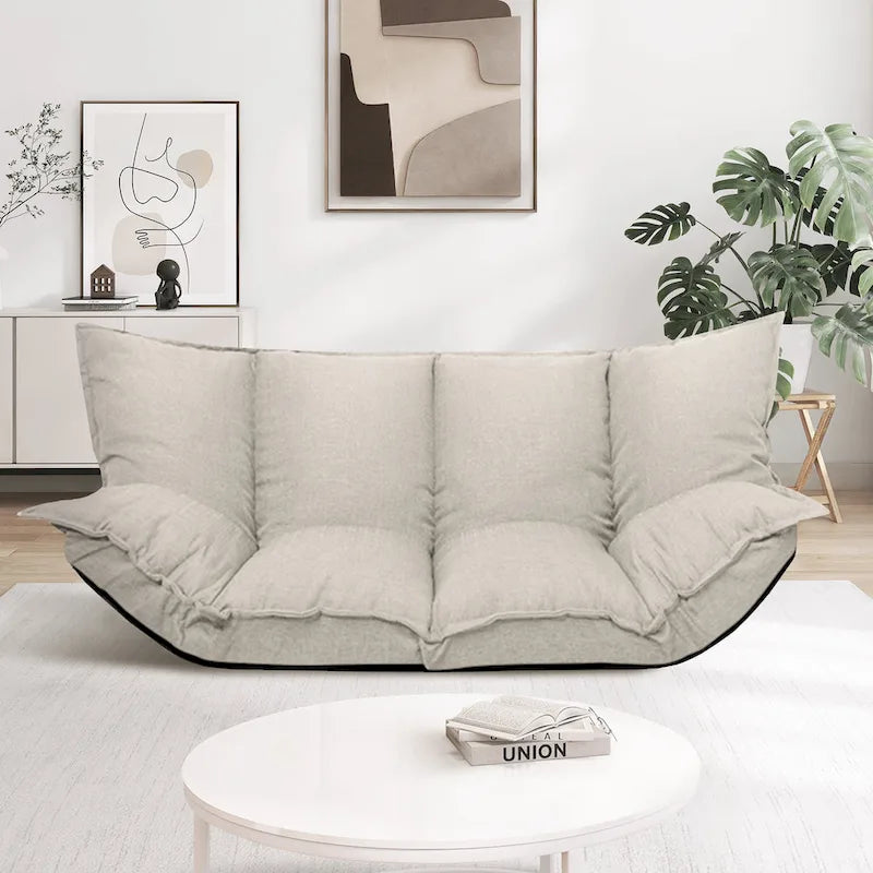 Canapé-lit moderne et confortable, ensemble futon mignon et réglable.