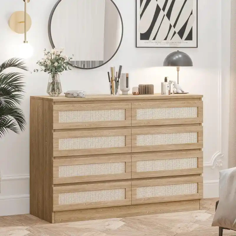 Commode en rotin pour chambre à coucher