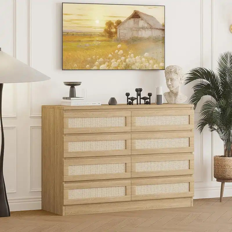 Commode en rotin pour chambre à coucher