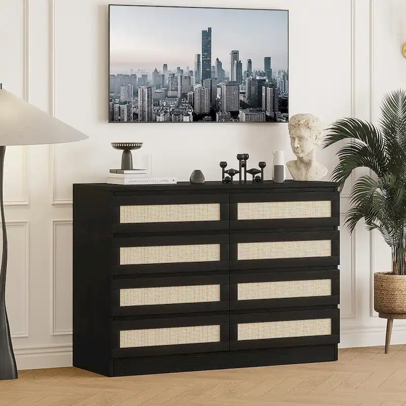 Commode en rotin pour chambre à coucher