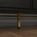 Commode polyvalente à 9 tiroirs - Noir et or élégants, coffre de qualité supérieure