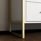 Commode polyvalente à 9 tiroirs - Noir et or élégants, coffre de qualité supérieure