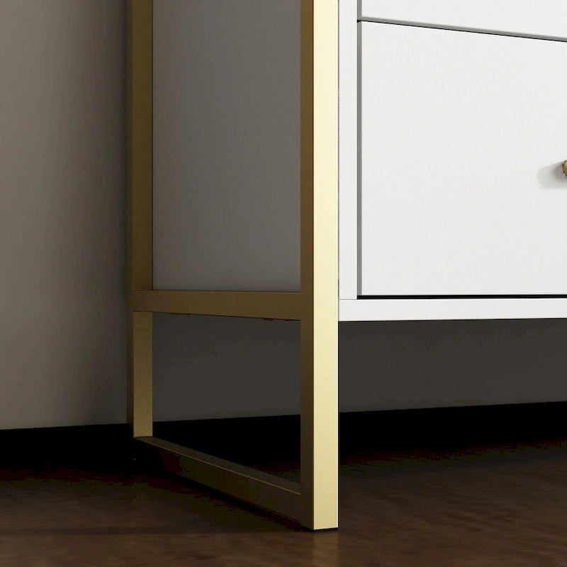 Commode polyvalente à 9 tiroirs - Noir et or élégants, coffre de qualité supérieure