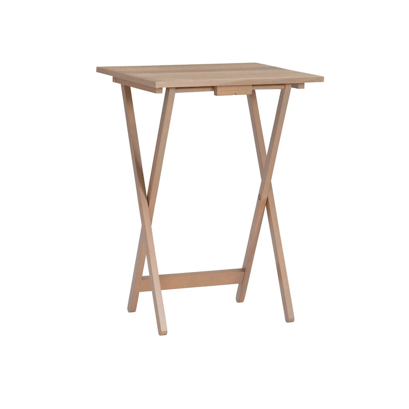 Ensemble de table et plateau en bois flotté d'acacia