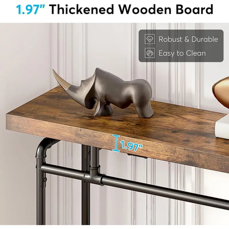 Table console de 70,9 pouces pour salon, table d'entrée en bois