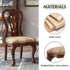 Chaises de salle à manger traditionnelles en bois Carpia (ensemble de 2) par Furniture of America