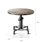 Table haute de comptoir contemporaine noire Cess de Furniture of America, 45 pouces