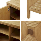 Armoire de rangement géométrique à 2 portes Madison Park Paige avec étagères réglables