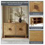 Armoire de rangement géométrique à 2 portes Madison Park Paige avec étagères réglables