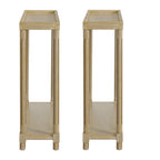 Tables d'appoint étroites Harrison de New Ridge Home Goods, lot de 2, chêne vieilli