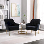 Fauteuil moderne style milieu du siècle en velours sherpa