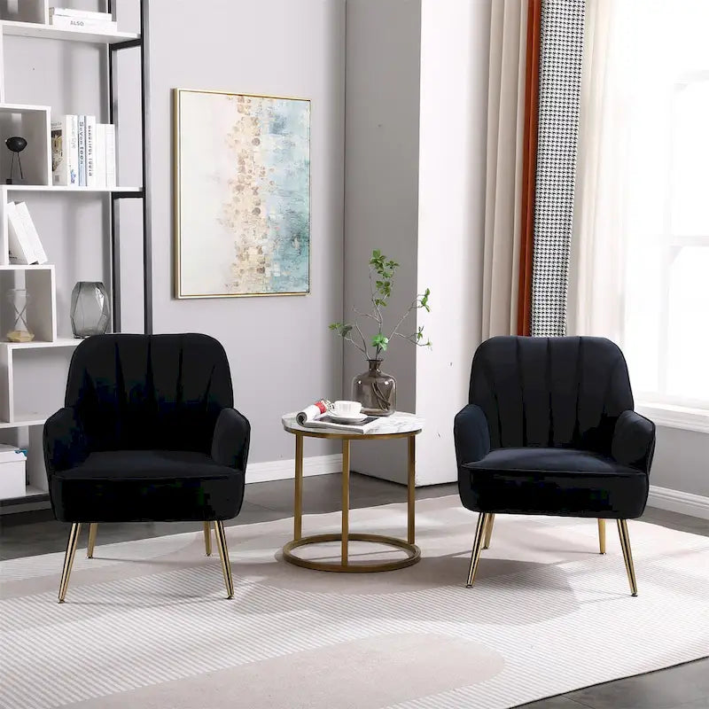 Fauteuil moderne style milieu du siècle en velours sherpa
