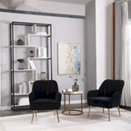 Fauteuil moderne style milieu du siècle en velours sherpa