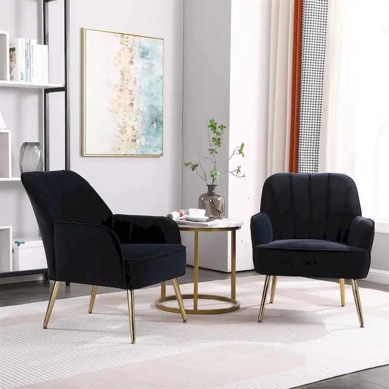 Fauteuil moderne style milieu du siècle en velours sherpa