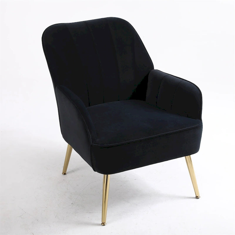 Fauteuil moderne style milieu du siècle en velours sherpa