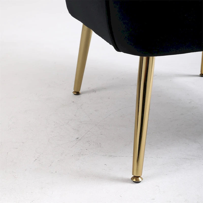 Fauteuil moderne style milieu du siècle en velours sherpa