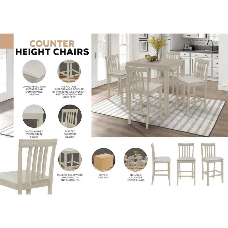 Ensemble de salle à manger CraftPorch 5 pièces à hauteur de comptoir