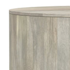 Table basse ronde contemporaine WYNDENHALL Hillmount en bois de manguier massif, 91 cm de diamètre, entièrement assemblée - 91 cm de profondeur x 91 cm de largeur x 36 cm de hauteur