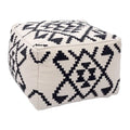 Pouf Lizardo beige et noir