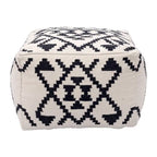 Pouf Lizardo beige et noir