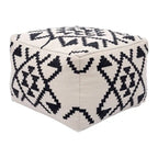 Pouf Lizardo beige et noir