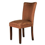 Chaise de salle à manger HomePop Parsons rouge/or damassée