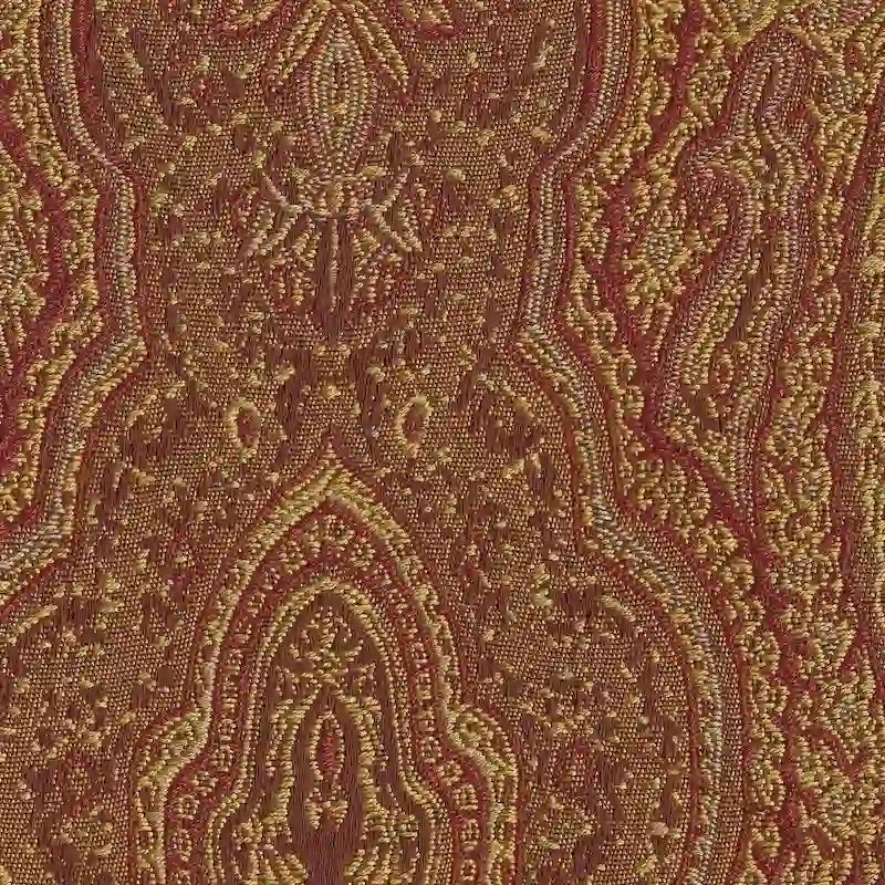 Chaise de salle à manger HomePop Parsons rouge/or damassée