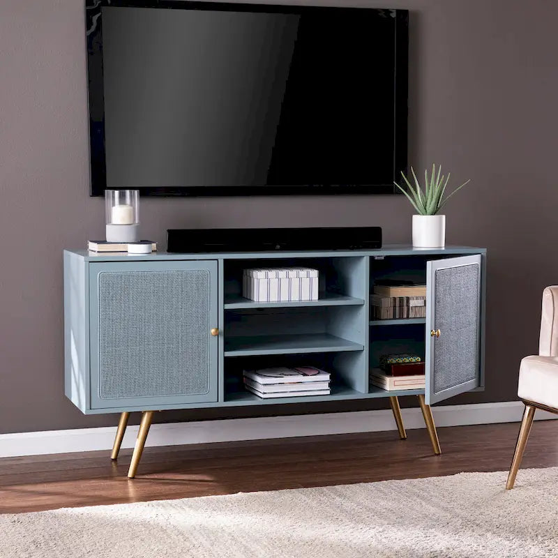 Meuble TV SEI Furniture Ainsworth de style transitionnel pour téléviseurs jusqu'à 56 pouces