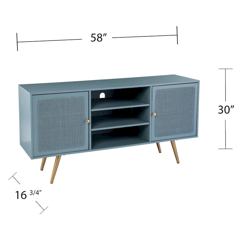 Meuble TV SEI Furniture Ainsworth de style transitionnel pour téléviseurs jusqu'à 56 pouces
