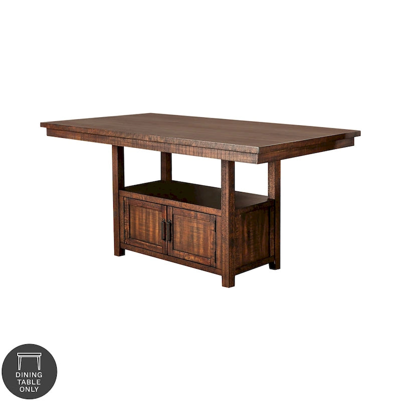 Table haute de comptoir rustique Rainier de 75 pouces en noyer de Furniture of America