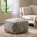 Pouf en laine Brinket Boho Cube de Christopher Knight Home