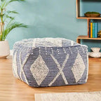 Pouf en laine Brinket Boho Cube de Christopher Knight Home