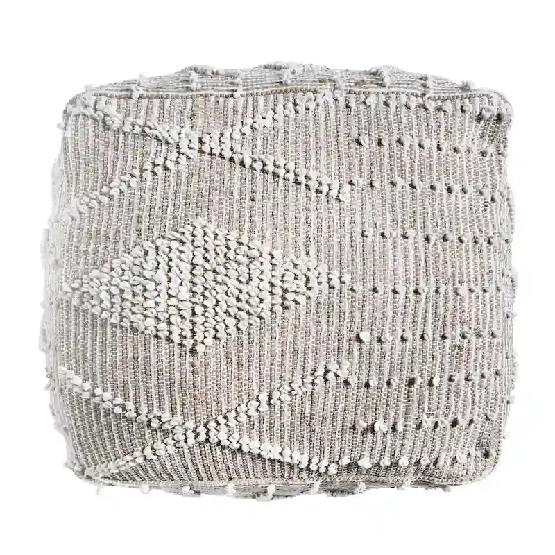 Pouf en laine Brinket Boho Cube de Christopher Knight Home