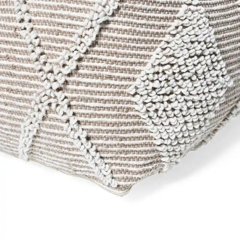 Pouf en laine Brinket Boho Cube de Christopher Knight Home