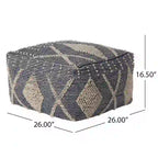 Pouf en laine Brinket Boho Cube de Christopher Knight Home