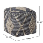 Pouf en laine Brinket Boho Cube de Christopher Knight Home