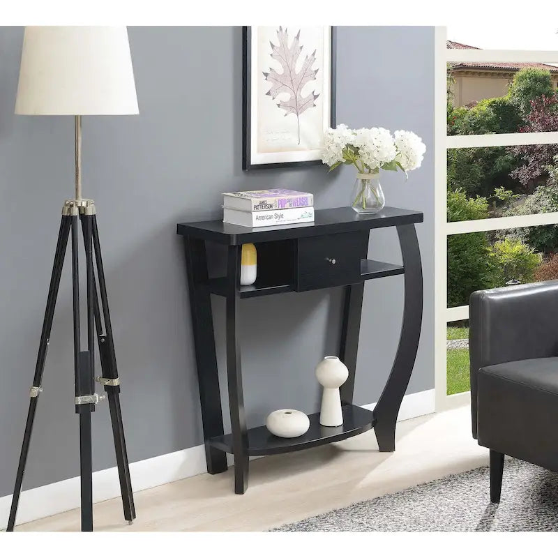 Console Dorchester à 1 tiroir avec étagère Newport de Convenience Concepts