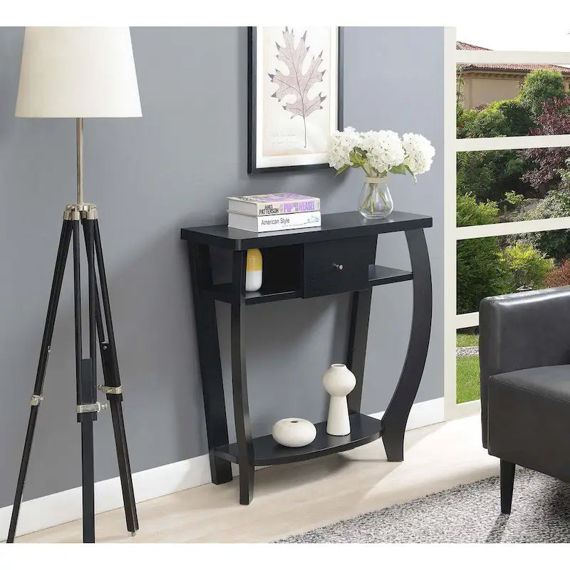 Console Dorchester à 1 tiroir avec étagère Newport de Convenience Concepts