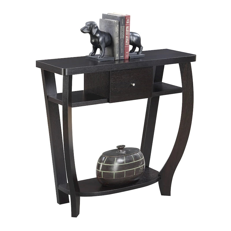 Console Dorchester à 1 tiroir avec étagère Newport de Convenience Concepts