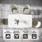 Table de salle à manger rectangulaire moderne en pierre frittée de 71 pouces