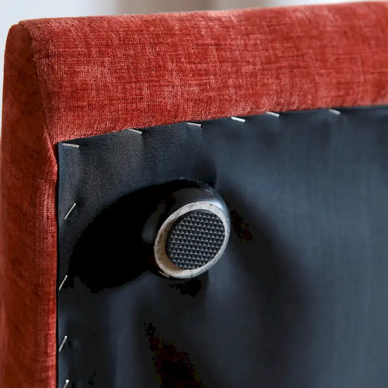 Canapé d'angle modulaire en chenille 104 cm, style moderne, semi-ferme, avec pouf