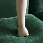 Canapé d'angle modulaire en chenille 104 cm, style moderne, semi-ferme, avec pouf