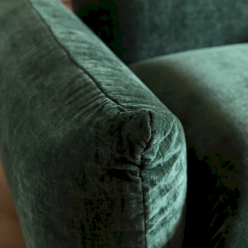 Canapé d'angle modulaire en chenille 104 cm, style moderne, semi-ferme, avec pouf