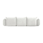 Canapé d'angle modulaire en chenille 104 cm, style moderne, semi-ferme, avec pouf