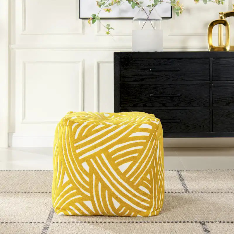 Pouf 23 Luxe Surdimensionné Broderie Pouf Cube Ottoman