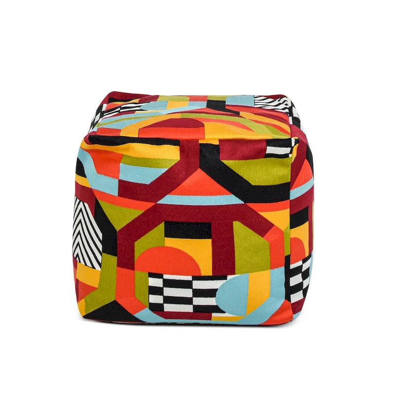 Pouf 23 Luxe Surdimensionné Broderie Pouf Cube Ottoman